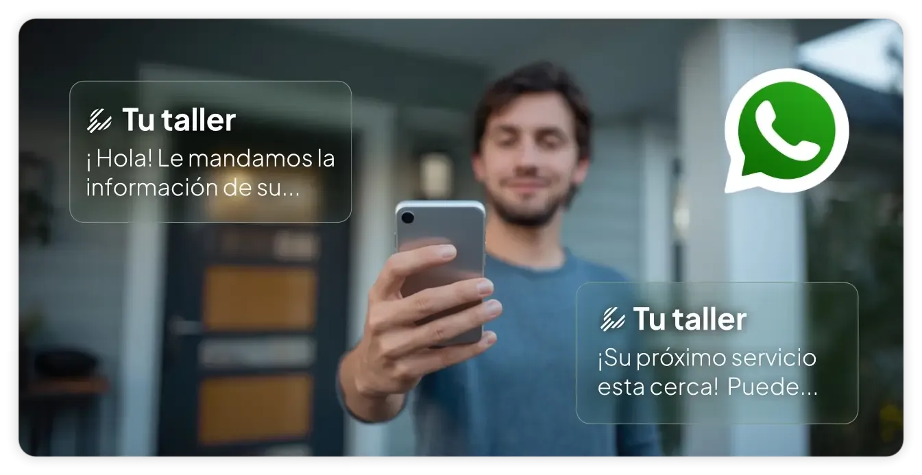 Mensajes masivos de WhatsApp enviados desde OK CAR